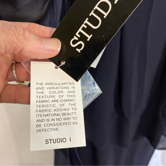 Studio I 2pc. Beaded Navy Blue Elegant Special Event Dress - Picture 9 of 14